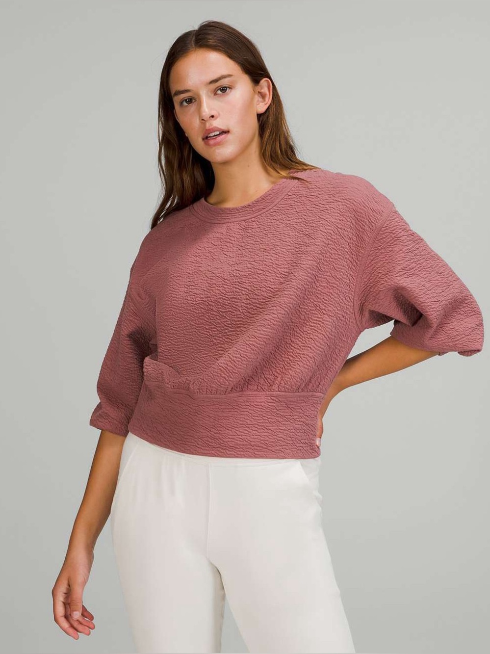 Lululemon Textured Crewneck Pullover